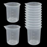 12 Pack 100ml Plastic Graduated Measuring Beakers