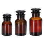 PATIKIL Glass Wide Mouth Reagent Media Bottle