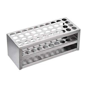 304 Stainless Steel Test Tube Holder Rack, 40 Holes