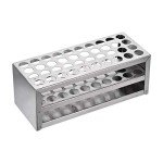 304 Stainless Steel Test Tube Holder Rack, 40 Holes