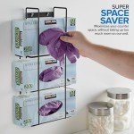 Black Metal Triple Gloves Dispenser Wall Mount Box