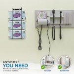 Black Metal Triple Gloves Dispenser Wall Mount Box