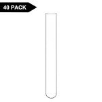 Stonylab 40-Pack Round Bottom Glass Test Tubes