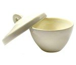 EISCO Squat Porcelain Crucible with Lid, 100ml