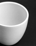 QWORK 50ml Porcelain Crucible with Lid, 6 Pack