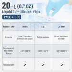 20mL Borosilicate Glass Scintillation Vials, 500 Pack