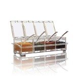 Clear 4-Piece Spice Storage Container Set