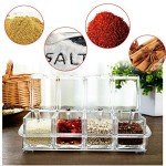 Clear 4-Piece Spice Storage Container Set