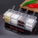 Clear 4-Piece Spice Storage Container Set