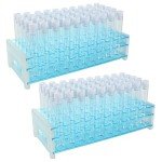 120 Plastic Test Tubes with Lids and Rack