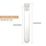 120 Plastic Test Tubes with Lids and Rack