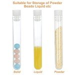 120 Plastic Test Tubes with Lids and Rack