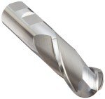 HSS Ball Nose End Mill, 30° Helix, 2 Flutes