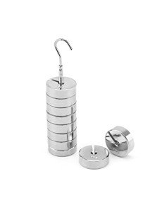 QWORK 9-Piece Slotted Weight Set with Hangers