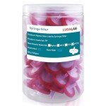 100 PTFE Syringe Filters 25mm Non-Sterile Red