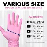 Beastek Nitrile Disposable Gloves, 4 mil Pink Powder-Free Latex-Free Medical Food Grade Cleaning Esthetician Glove, 100 Pcs (Medium)