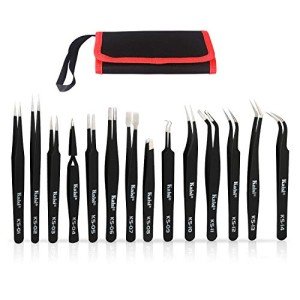 14-Piece Precision ESD Tweezers Set for Labs