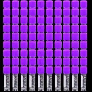 100pcs 2ml Purple Test Tubes with Caps