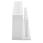 Hilitand 6-Hole Plastic Test Tube Rack - White