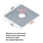 12 Pcs Square Flat Washers - 1/2" ID