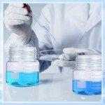 8-Pack 250 ml Borosilicate Glass Media Bottles