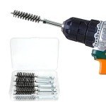 6-Pack Stainless Steel Bore Brushes with Hex Shank