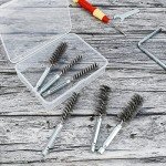6-Pack Stainless Steel Bore Brushes with Hex Shank