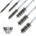 6-Pack Stainless Steel Bore Brushes with Hex Shank