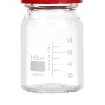 100ml Graduated Glass Lab Storage Bottles - 4 Pack