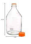 IVYX Scientific Round Borosilicate Media Bottle 2L