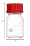 100ml Graduated Glass Lab Storage Bottles - 4 Pack