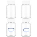 50ml Clear Plastic Pill Bottles - Set of 4