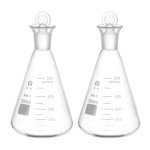 PATIKIL 500ml Graduated Erlenmeyer Flask Set, 2 Pcs