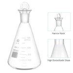 PATIKIL 500ml Graduated Erlenmeyer Flask Set, 2 Pcs