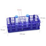 3-Pack Blue Detachable Test Tube Rack - 60 Holes