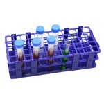 3-Pack Blue Detachable Test Tube Rack - 60 Holes