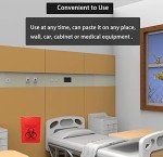 200pcs Biohazard Red Waste Bags, 9x13in