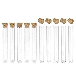 10 Pack PS Plastic Test Tubes with Corks