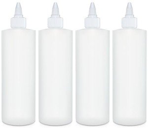 16 OZ Squeeze Bottles, 4 Pack Leak Proof