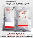 Gas Sampling Bags with Valve - 5 Pack