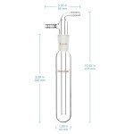 Stonylab Glass Vacuum Cold Trap Bubbler, 2250mm Length