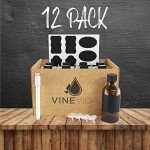 VINEVIDA 12 Pack Amber Glass Bottles with Accessories
