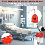 140 Pcs Red Biohazard Waste Bags - 10 Gallon