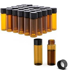 100 Pack 4ml Amber Glass Sample Vials