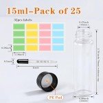 15ml Clear Glass Vials with Caps and Droppers