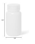 High Density Polyethylene Wide Mouth Reagent Bottles - 12 Pack