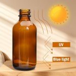 Amber Glass Dropper Bottles - 2oz, 80 Pack