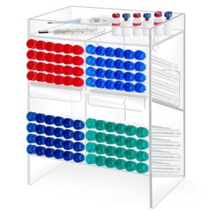Acrylic Test Tube Rack with Storage Trays