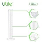 500ml Plastic Graduated Measuring Cylinder - 2 Pack