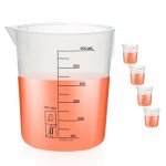 Plastic Beaker Set - 4 Pcs, 600ml